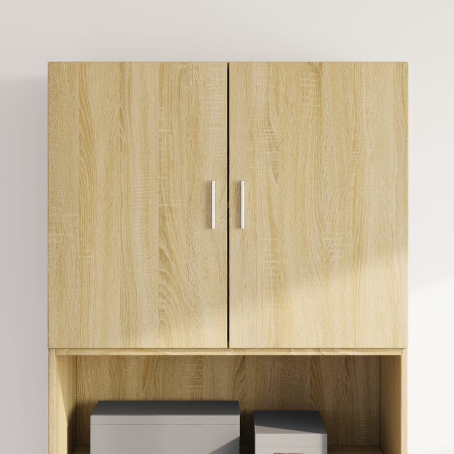 Wandkast 80X42,5X64 Cm Bewerkt Hout Kleurig Sonoma eiken