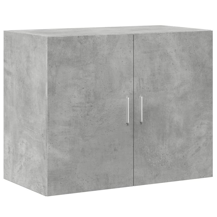Wandkast 80X42,5X64 Cm Bewerkt Hout Betongrijs