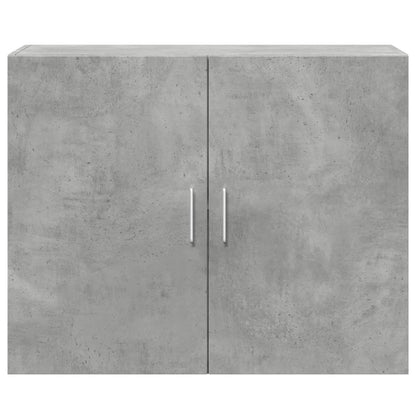 Wandkast 80X42,5X64 Cm Bewerkt Hout Betongrijs