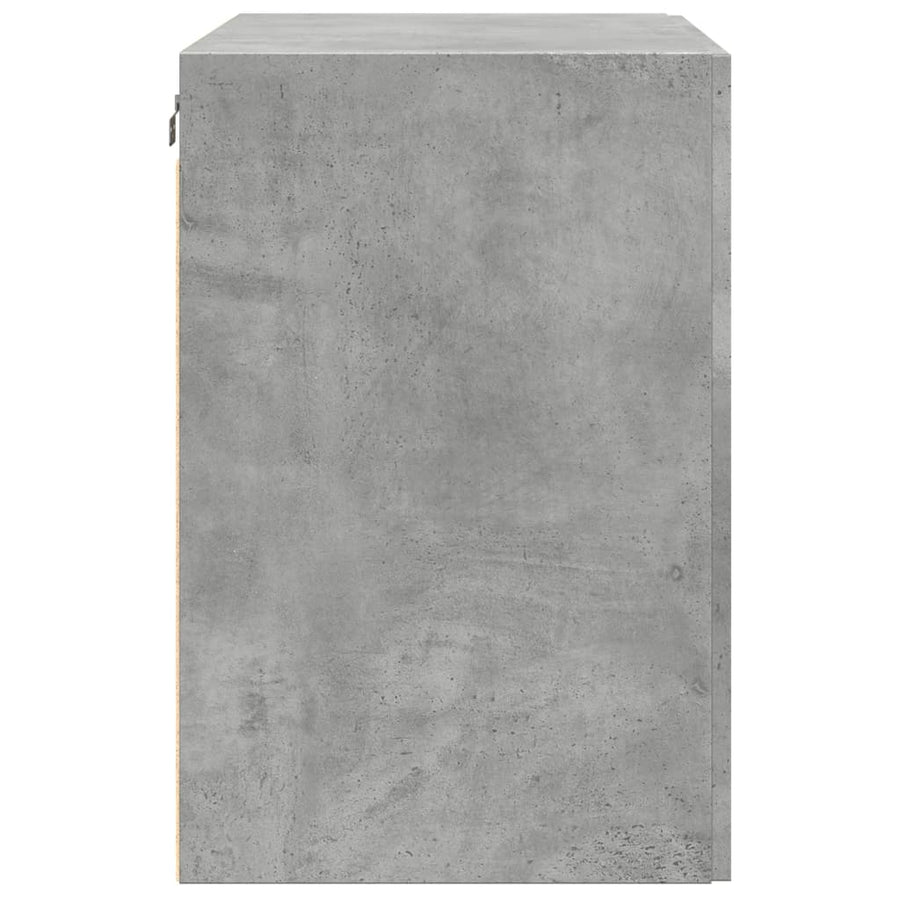 Wandkast 80X42,5X64 Cm Bewerkt Hout Betongrijs
