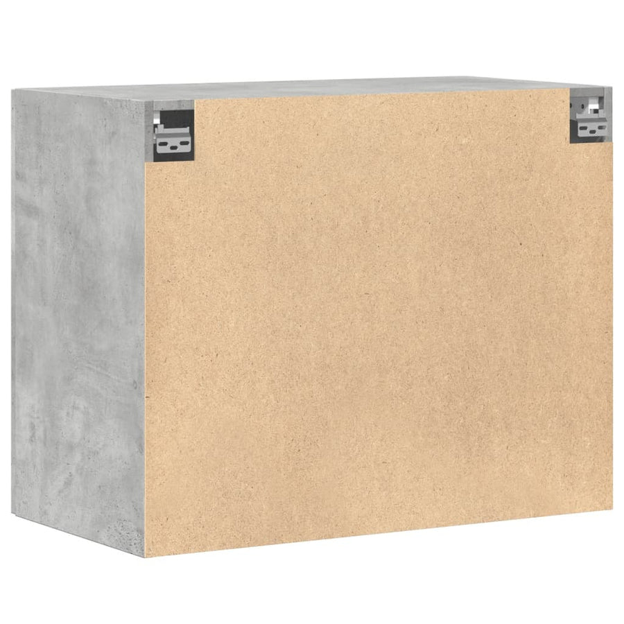 Wandkast 80X42,5X64 Cm Bewerkt Hout Betongrijs