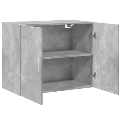 Wandkast 80X42,5X64 Cm Bewerkt Hout Betongrijs