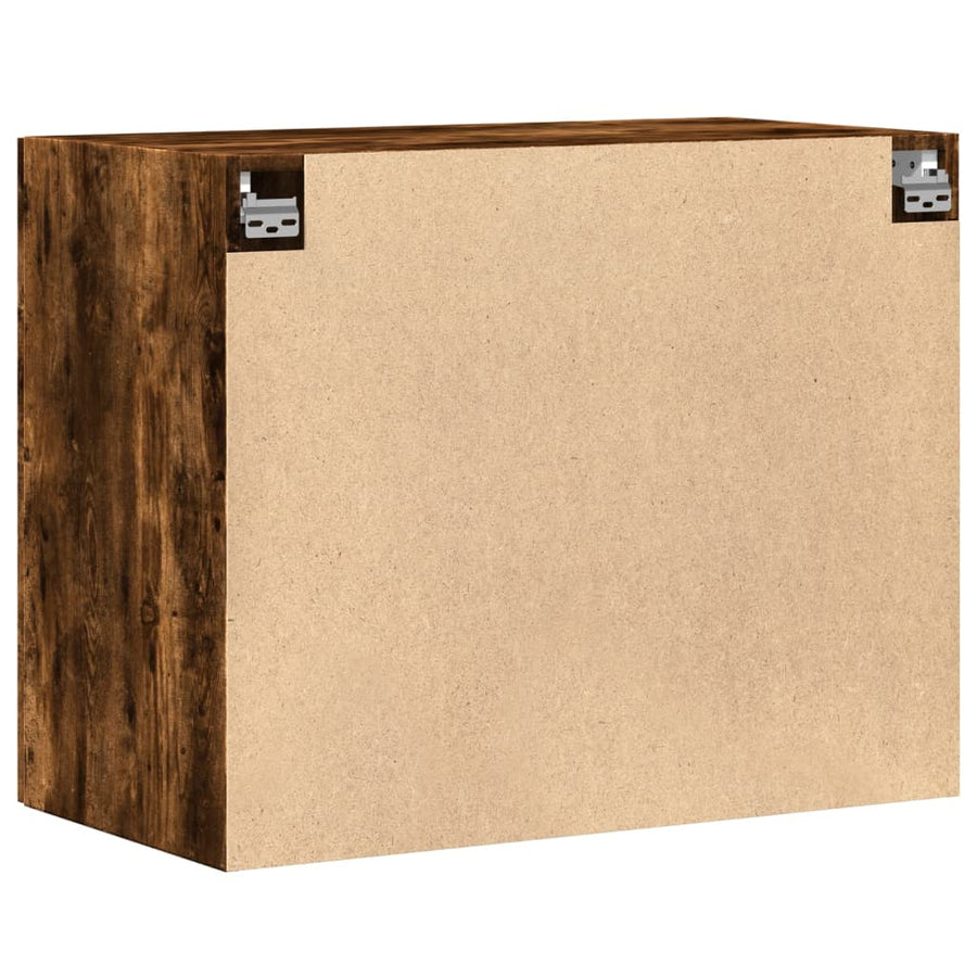 Wandkast 80x42,5x64 cm bewerkt hout gerookt eikenkleurig