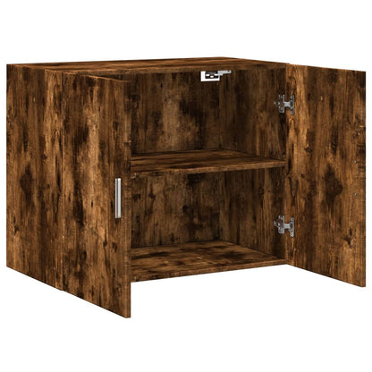 Wandkast 80x42,5x64 cm bewerkt hout gerookt eikenkleurig