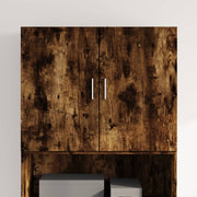 Wandkast 80x42,5x64 cm bewerkt hout gerookt eiken
