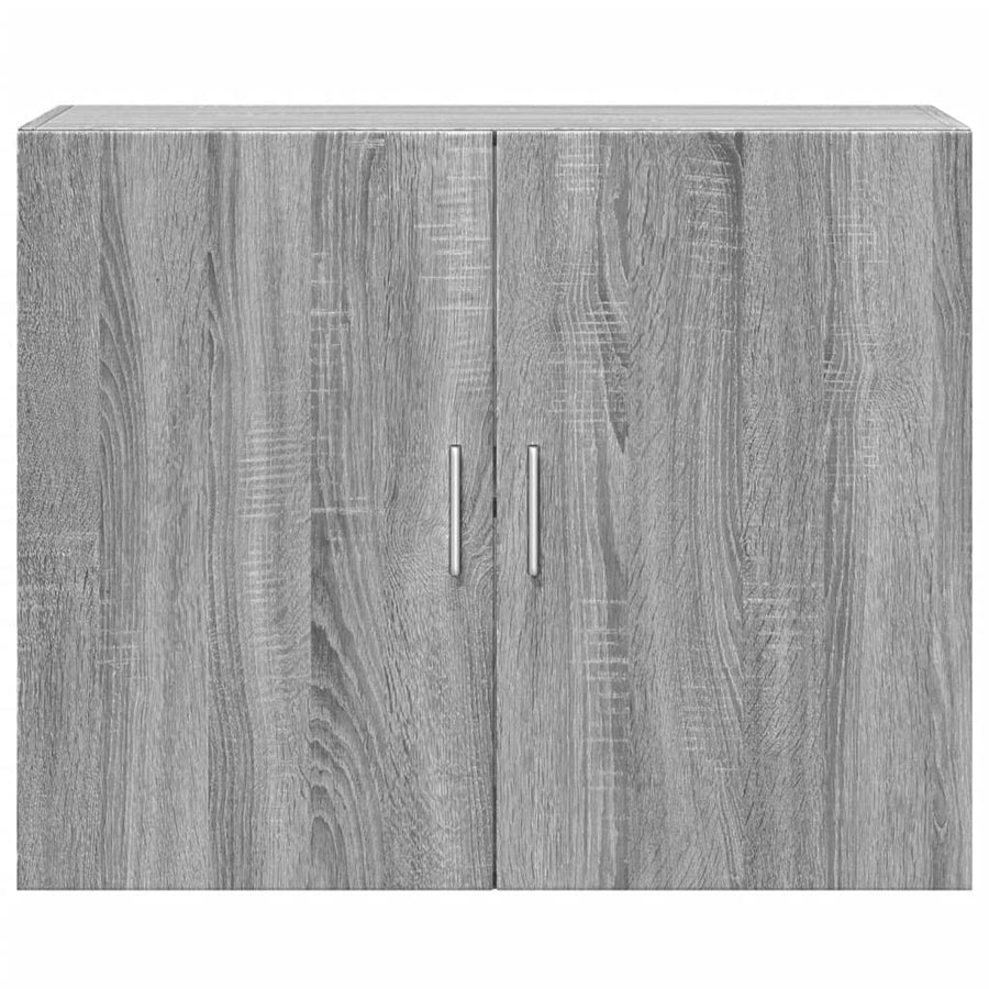 Wandkast 80X42,5X64 Cm Bewerkt Hout Eikenkleurig Grijs sonoma