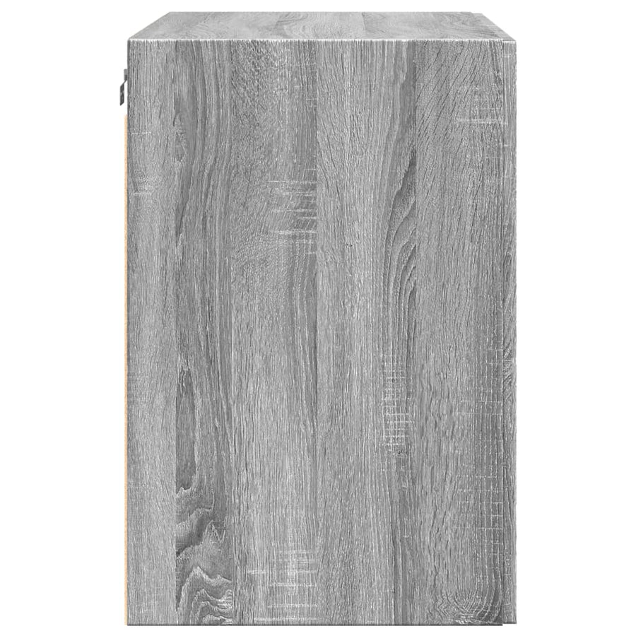 Wandkast 80X42,5X64 Cm Bewerkt Hout Eikenkleurig Grijs sonoma