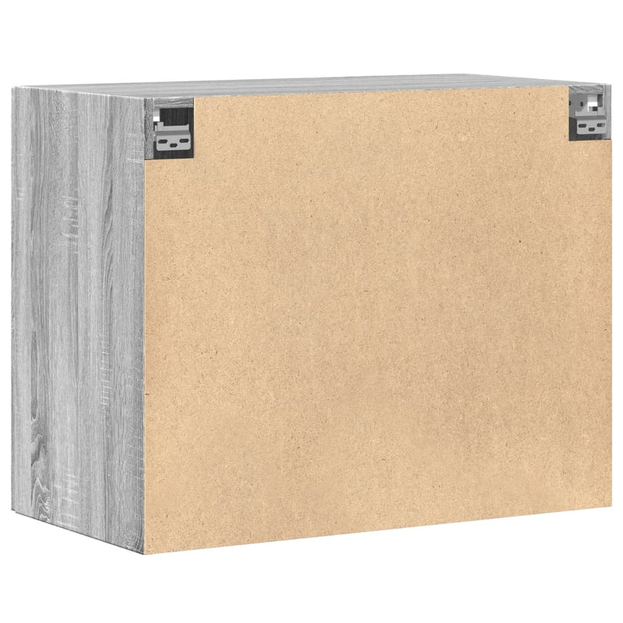 Wandkast 80X42,5X64 Cm Bewerkt Hout Eikenkleurig Grijs sonoma