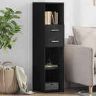 Tall cabinet 30x42.5x124 cm treated wood black
