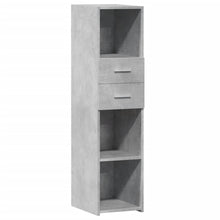 Hoge kast 30x42,5x124 cm bewerkt hout betongrijs
