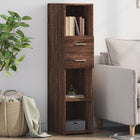 Tall cabinet 30x42.5x124 cm treated wood brown oak finish