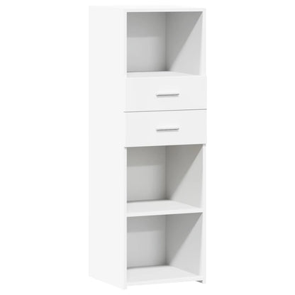Hoge kast 40x42,5x124 cm bewerkt hout wit