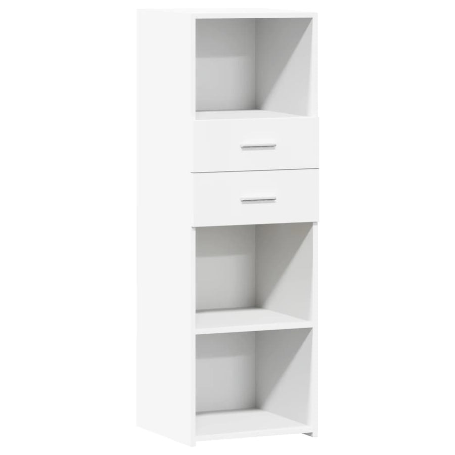 Hoge kast 40x42,5x124 cm bewerkt hout wit