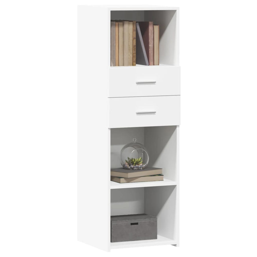 Hoge kast 40x42,5x124 cm bewerkt hout wit