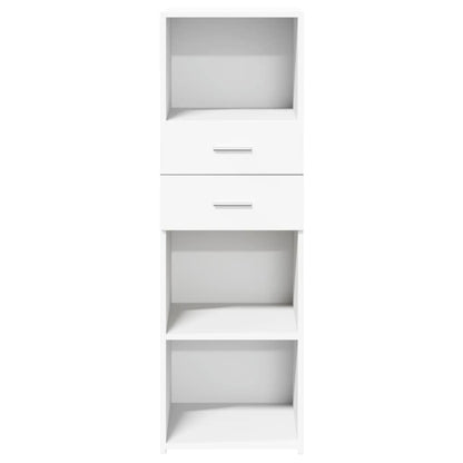Hoge kast 40x42,5x124 cm bewerkt hout wit