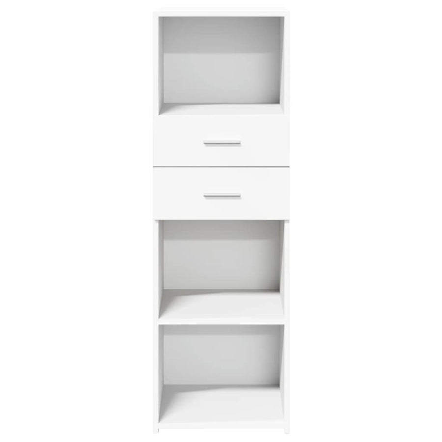 Hoge kast 40x42,5x124 cm bewerkt hout wit