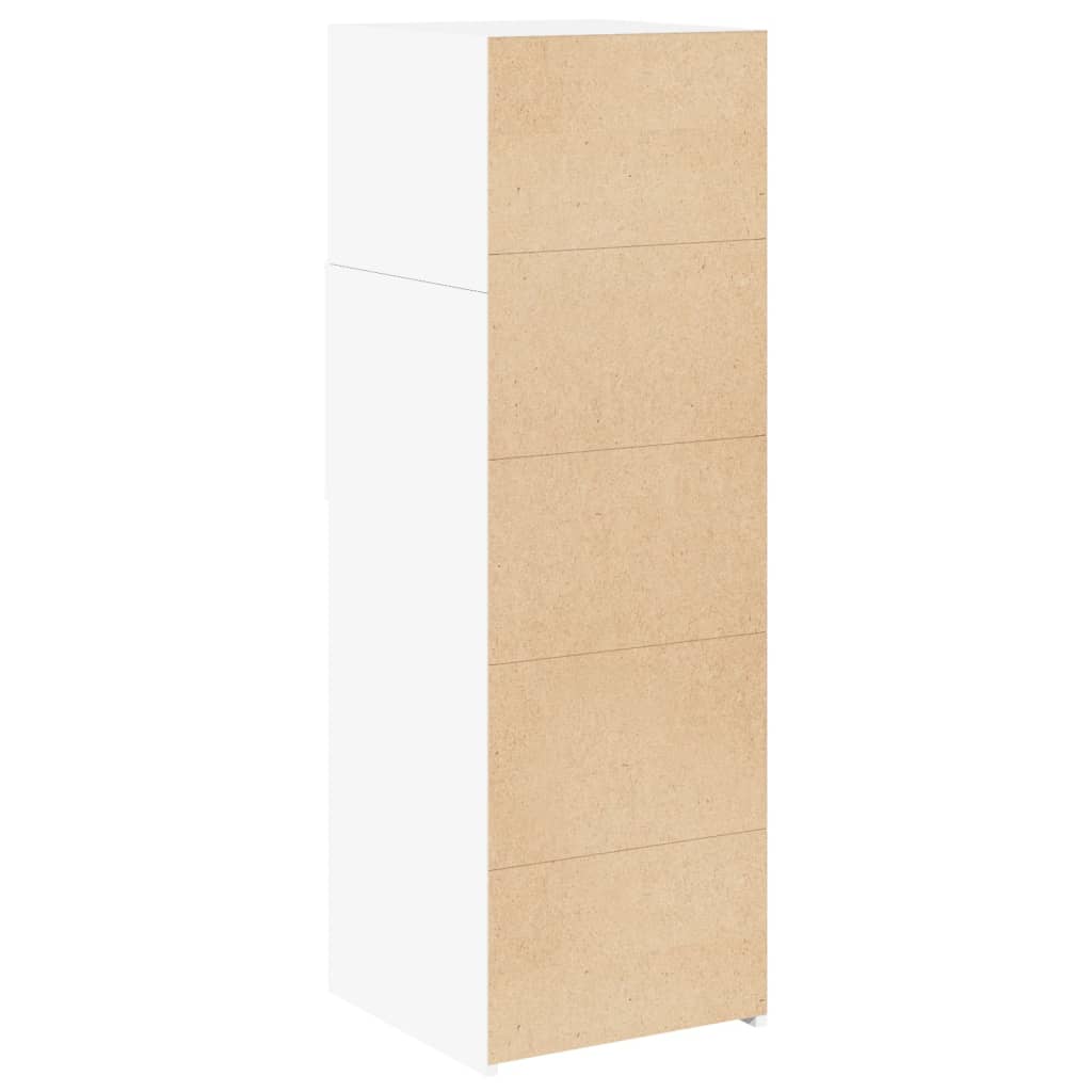 Hoge kast 40x42,5x124 cm bewerkt hout wit