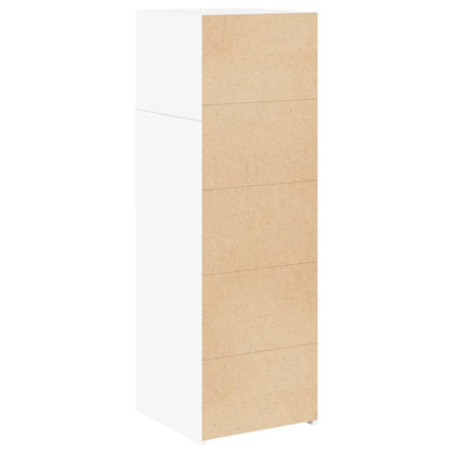Hoge kast 40x42,5x124 cm bewerkt hout wit