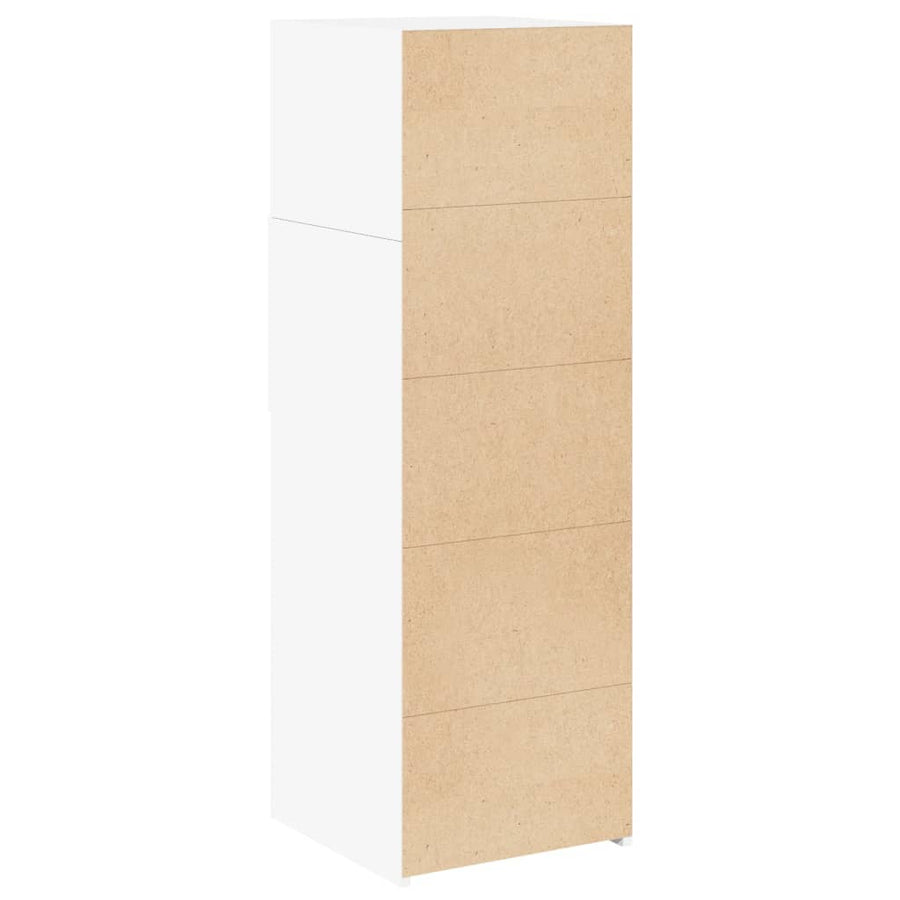 Hoge kast 40x42,5x124 cm bewerkt hout wit