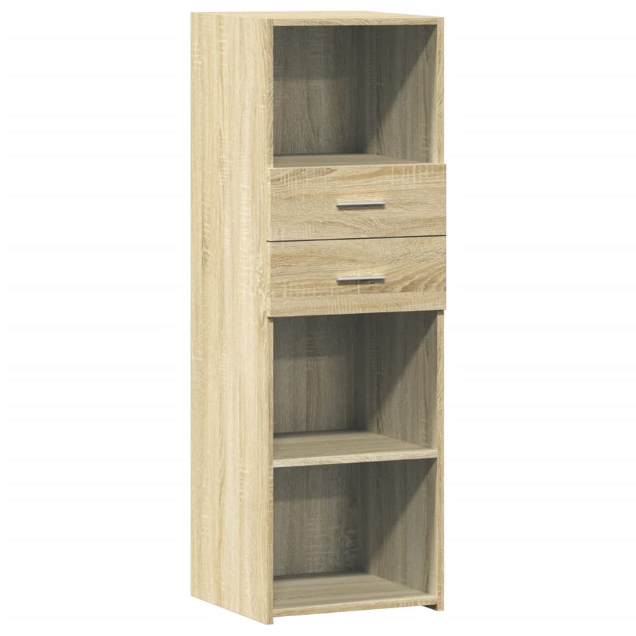Hoge kast 40x42,5x124 cm bewerkt hout sonoma eikenkleurig