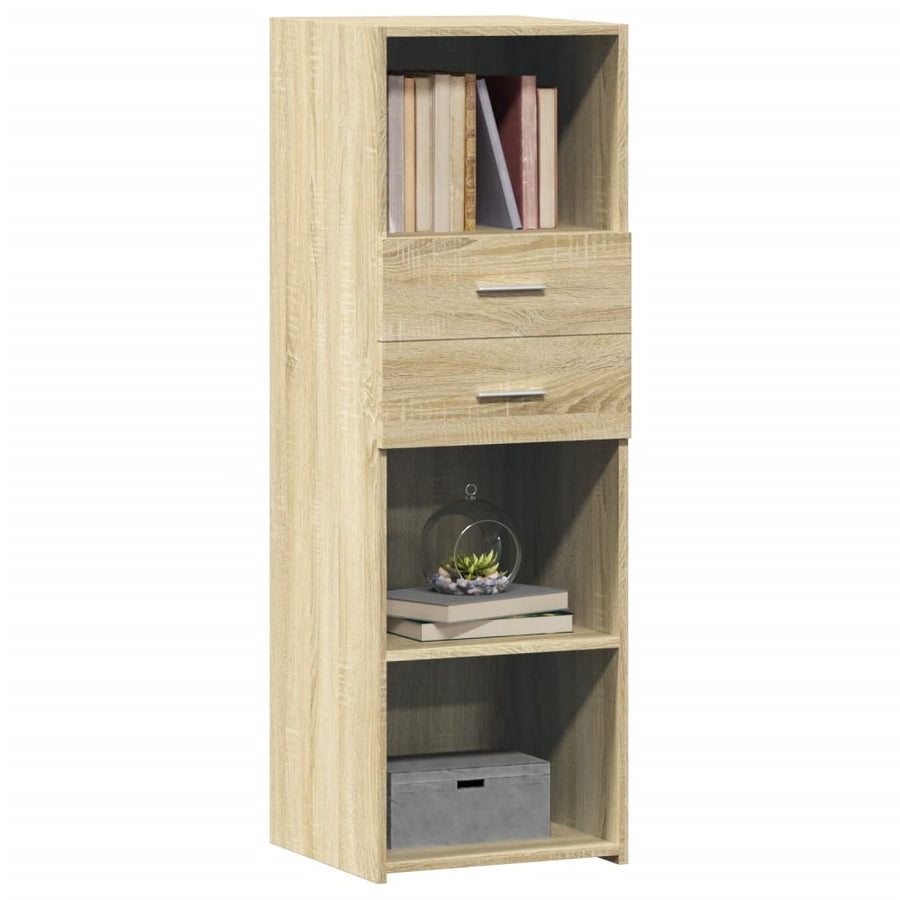 Hoge kast 40x42,5x124 cm bewerkt hout sonoma eikenkleurig