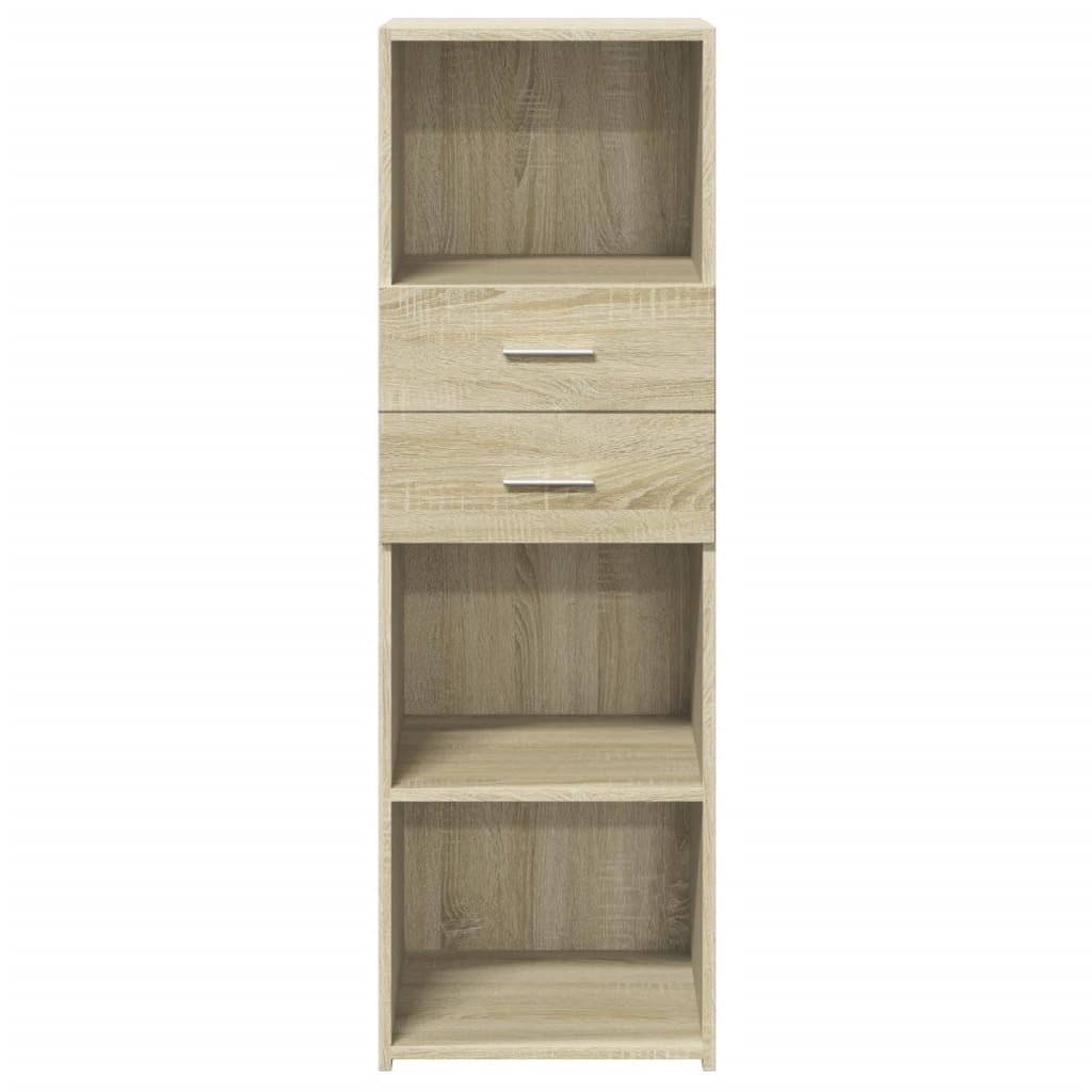 Hoge kast 40x42,5x124 cm bewerkt hout sonoma eikenkleurig