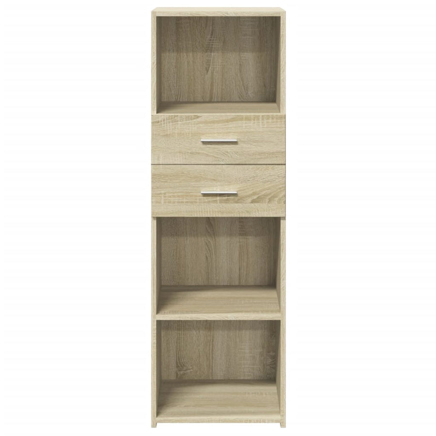 Hoge kast 40x42,5x124 cm bewerkt hout sonoma eikenkleurig