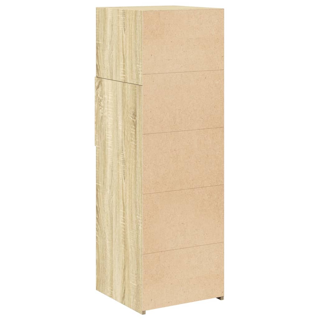 Hoge kast 40x42,5x124 cm bewerkt hout sonoma eikenkleurig