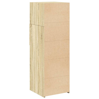 Hoge kast 40x42,5x124 cm bewerkt hout sonoma eikenkleurig