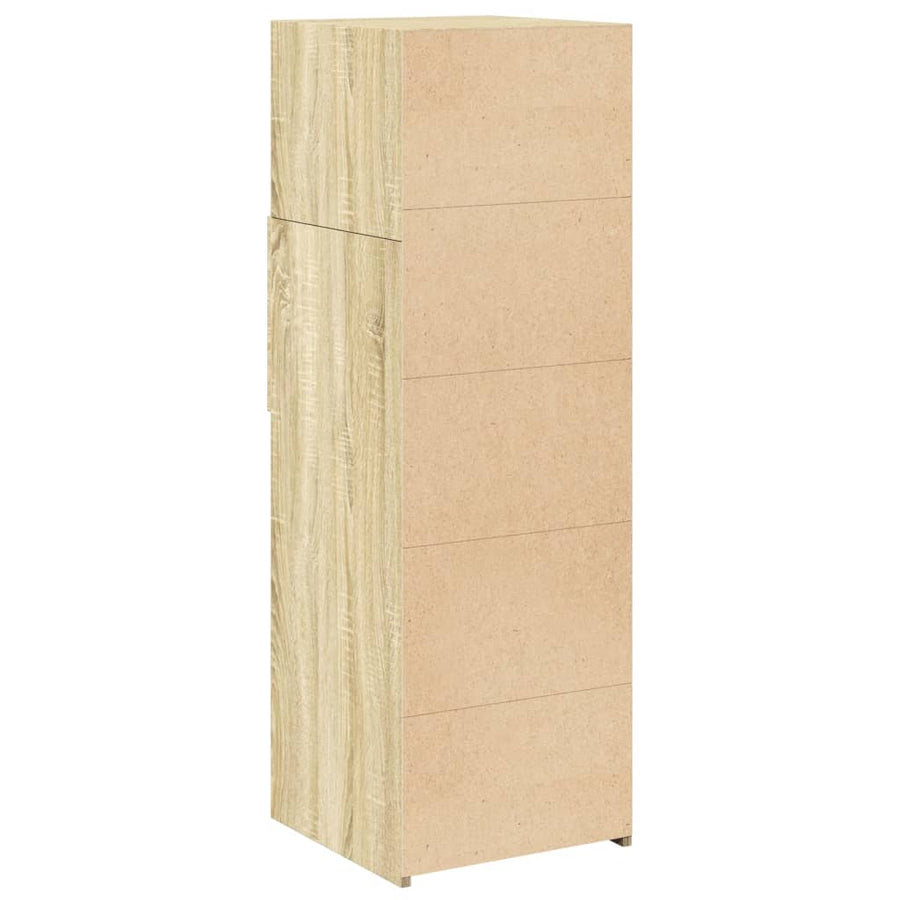 Hoge kast 40x42,5x124 cm bewerkt hout sonoma eikenkleurig