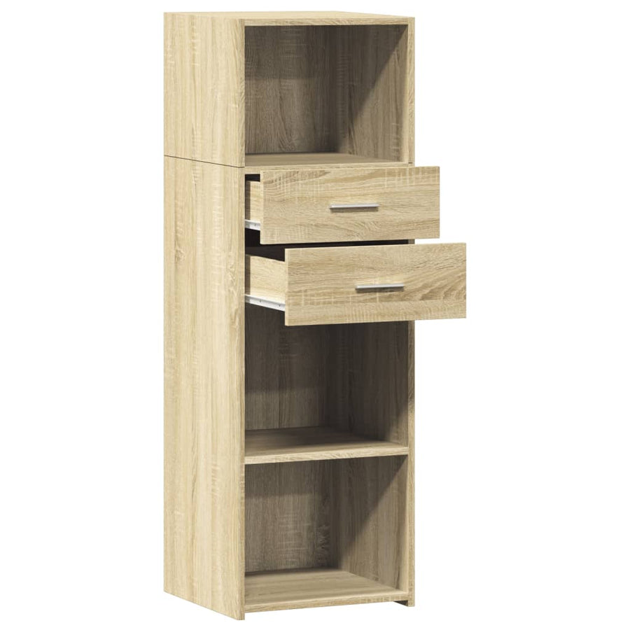 Hoge kast 40x42,5x124 cm bewerkt hout sonoma eikenkleurig