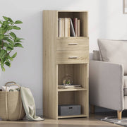 Hoge kast 40x42,5x124 cm bewerkt hout sonoma eiken