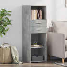Hoge kast 40x42,5x124 cm bewerkt hout betongrijs