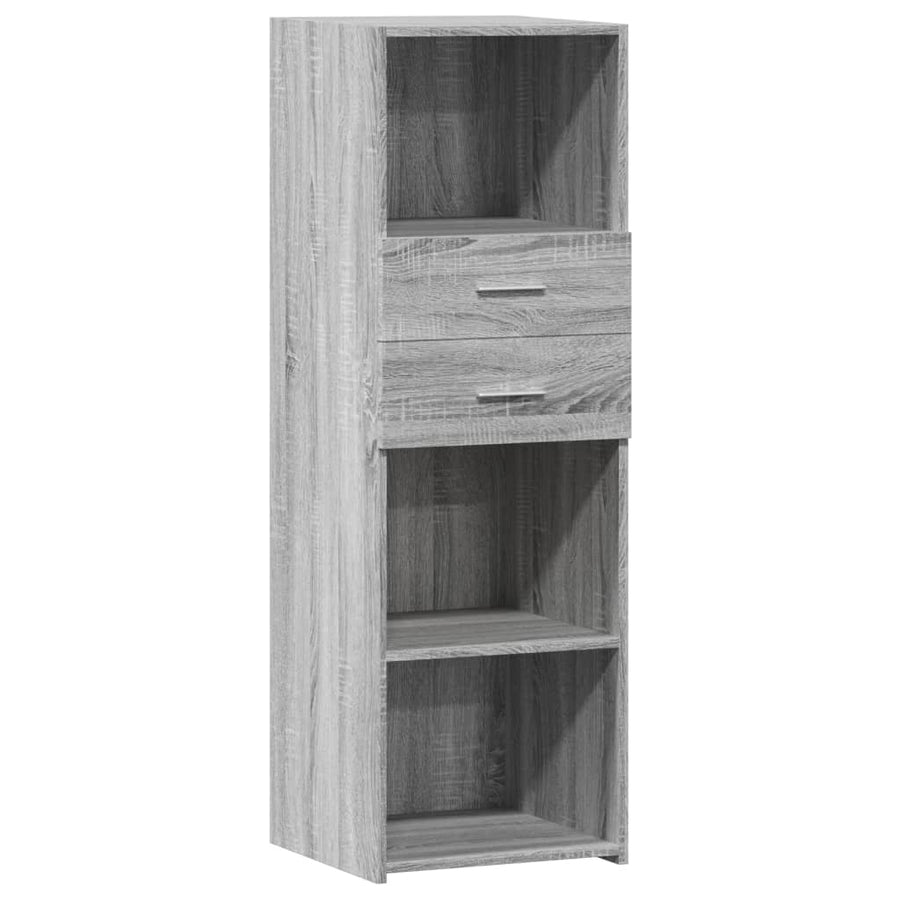 Hoge kast 40x42,5x124 cm bewerkt hout grijs sonoma eikenkleurig