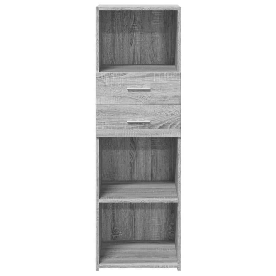 Hoge kast 40x42,5x124 cm bewerkt hout grijs sonoma eikenkleurig