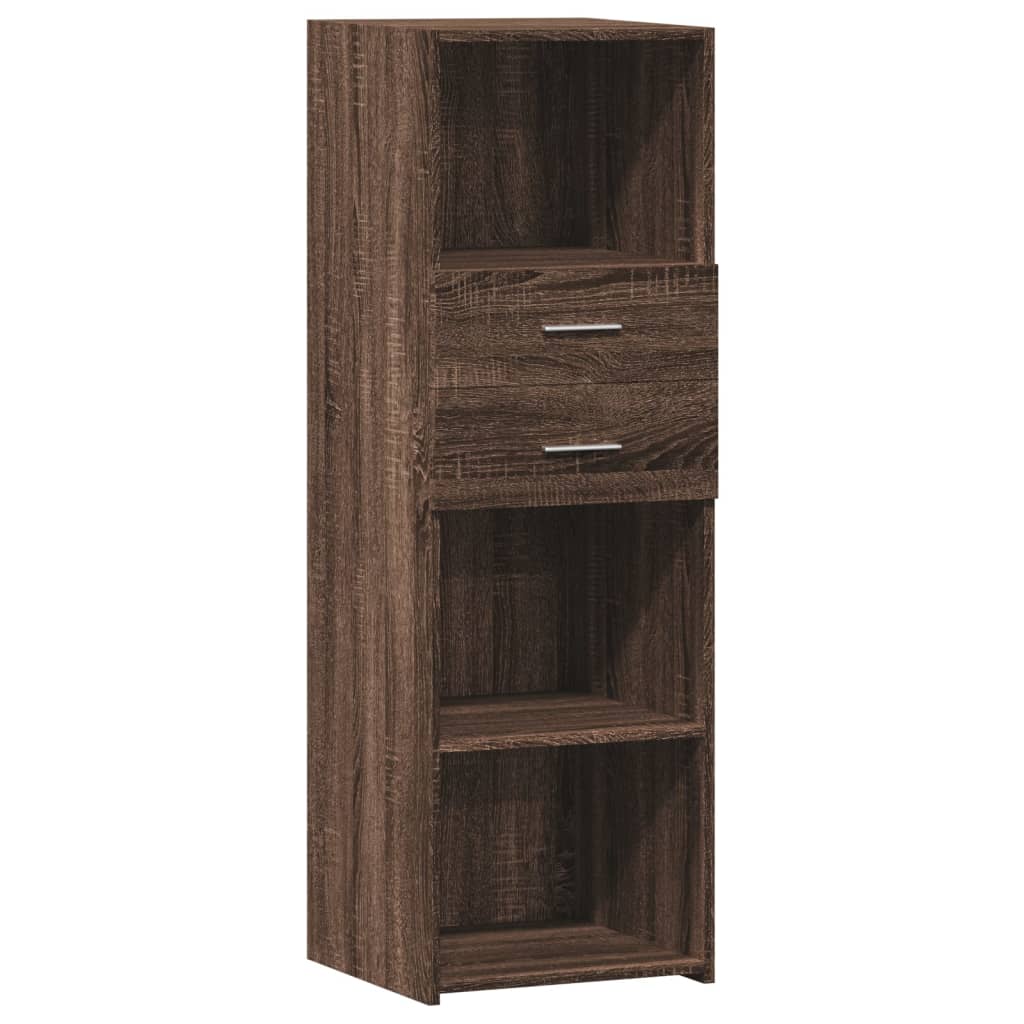 Hoge kast 40x42,5x124 cm bewerkt hout bruin eikenkleurig