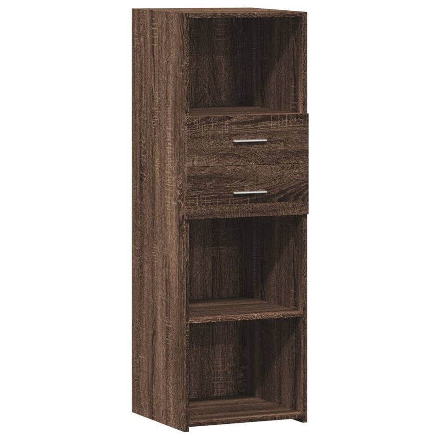 Hoge kast 40x42,5x124 cm bewerkt hout bruin eikenkleurig