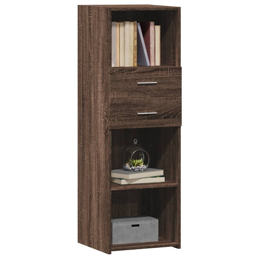 Hoge kast 40x42,5x124 cm bewerkt hout bruin eikenkleurig