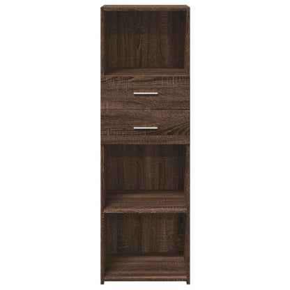 Hoge kast 40x42,5x124 cm bewerkt hout bruin eikenkleurig