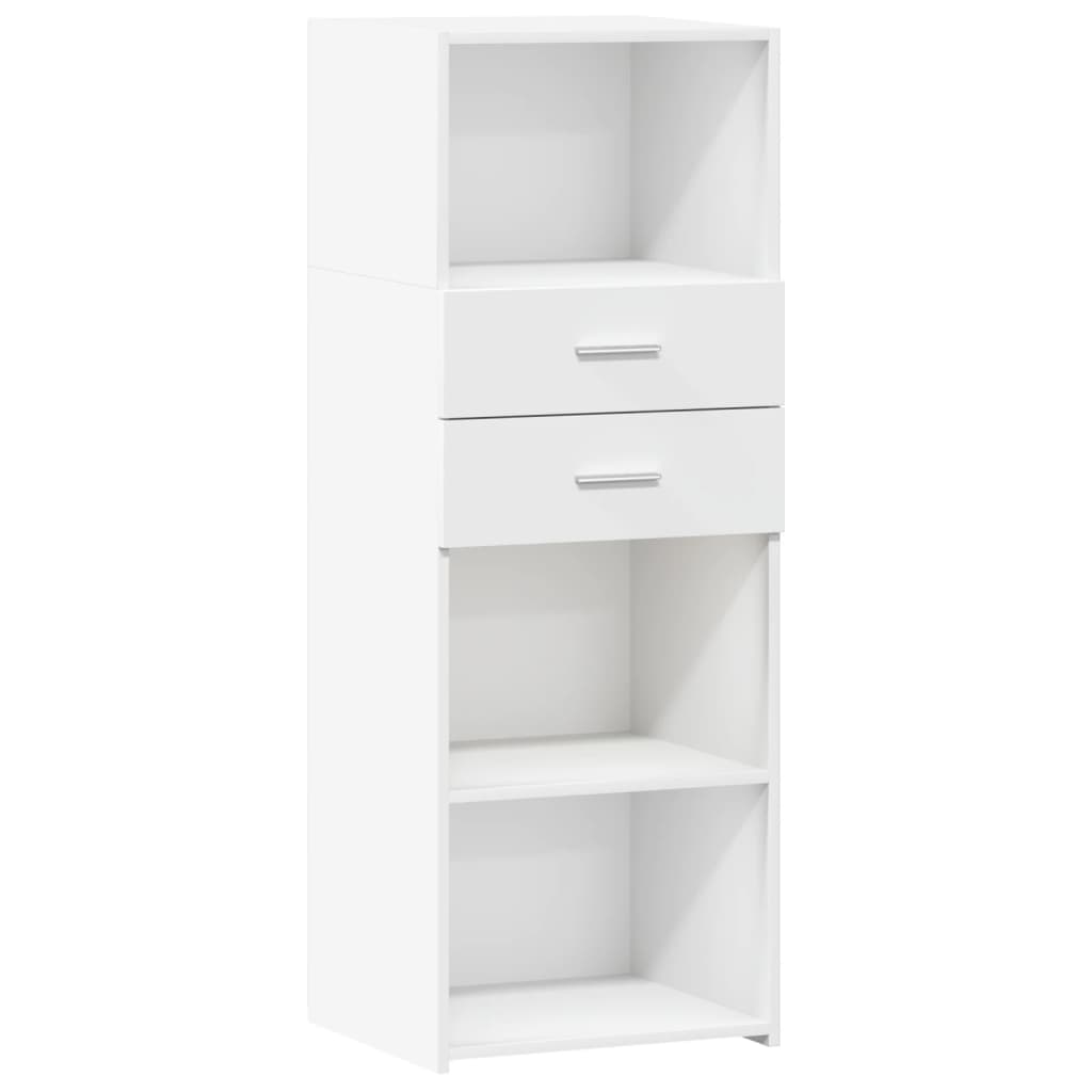 Hoge kast 45x42,5x124 cm bewerkt hout wit