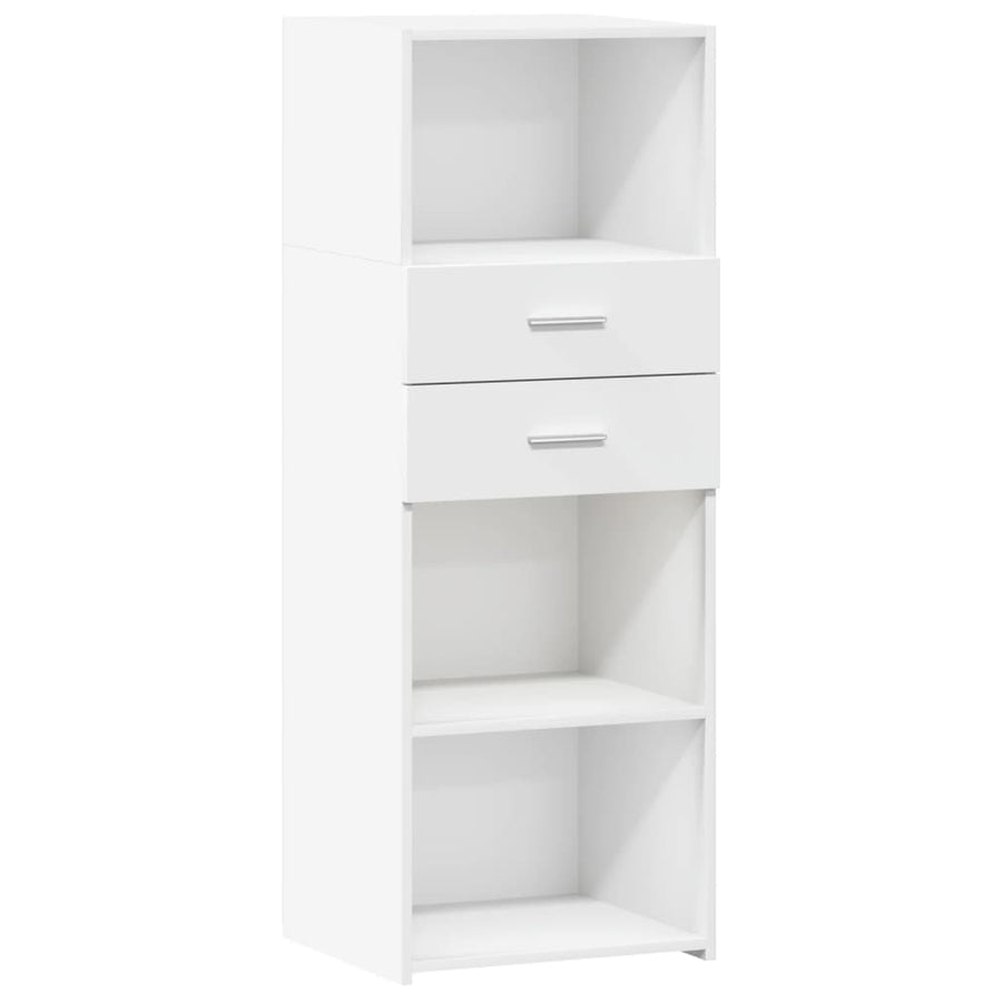 Hoge kast 45x42,5x124 cm bewerkt hout wit