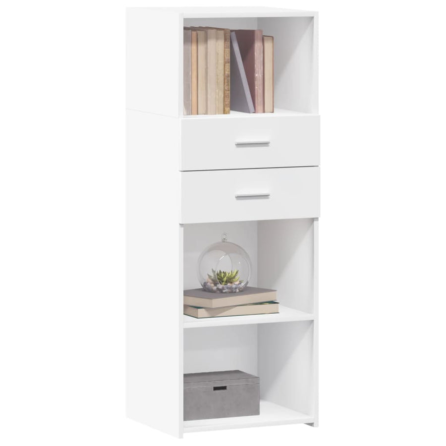 Hoge kast 45x42,5x124 cm bewerkt hout wit