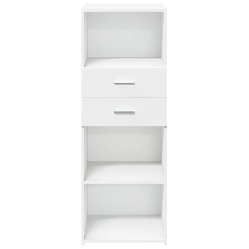 Hoge kast 45x42,5x124 cm bewerkt hout wit