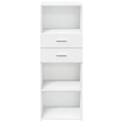 Hoge kast 45x42,5x124 cm bewerkt hout wit