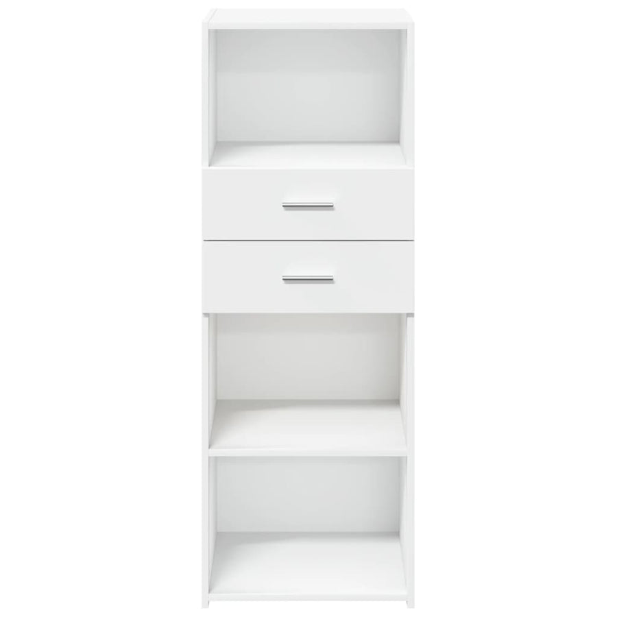 Hoge kast 45x42,5x124 cm bewerkt hout wit