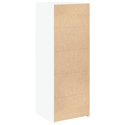 Hoge kast 45x42,5x124 cm bewerkt hout wit