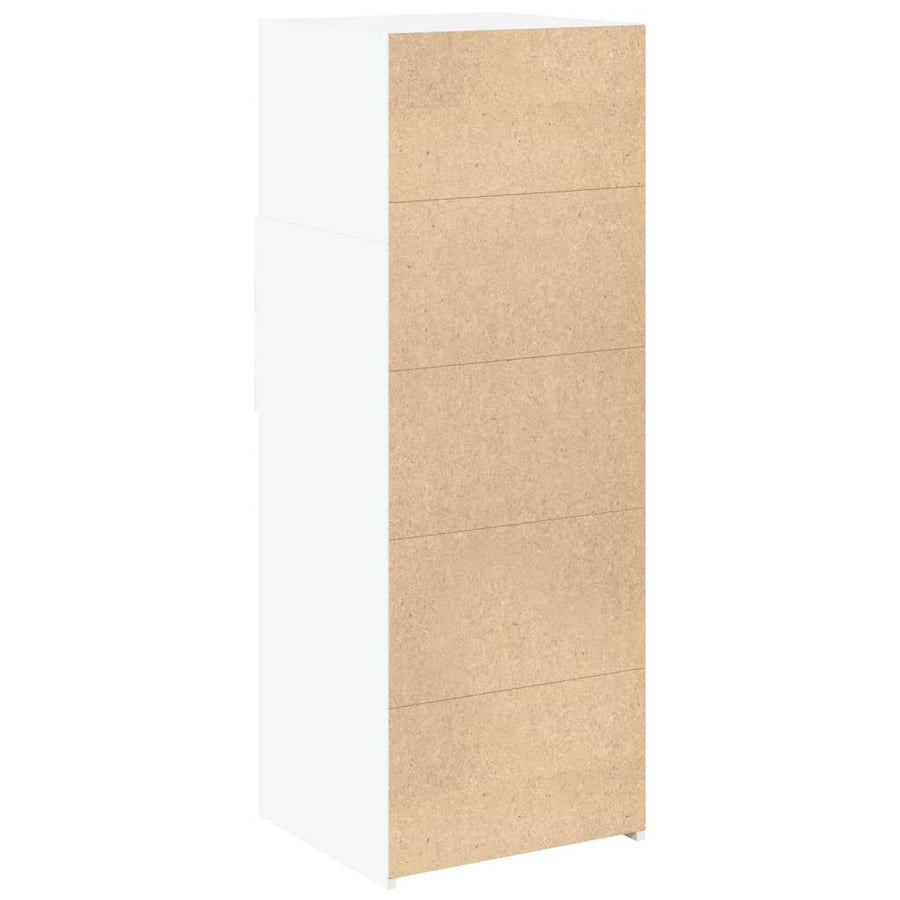 Hoge kast 45x42,5x124 cm bewerkt hout wit