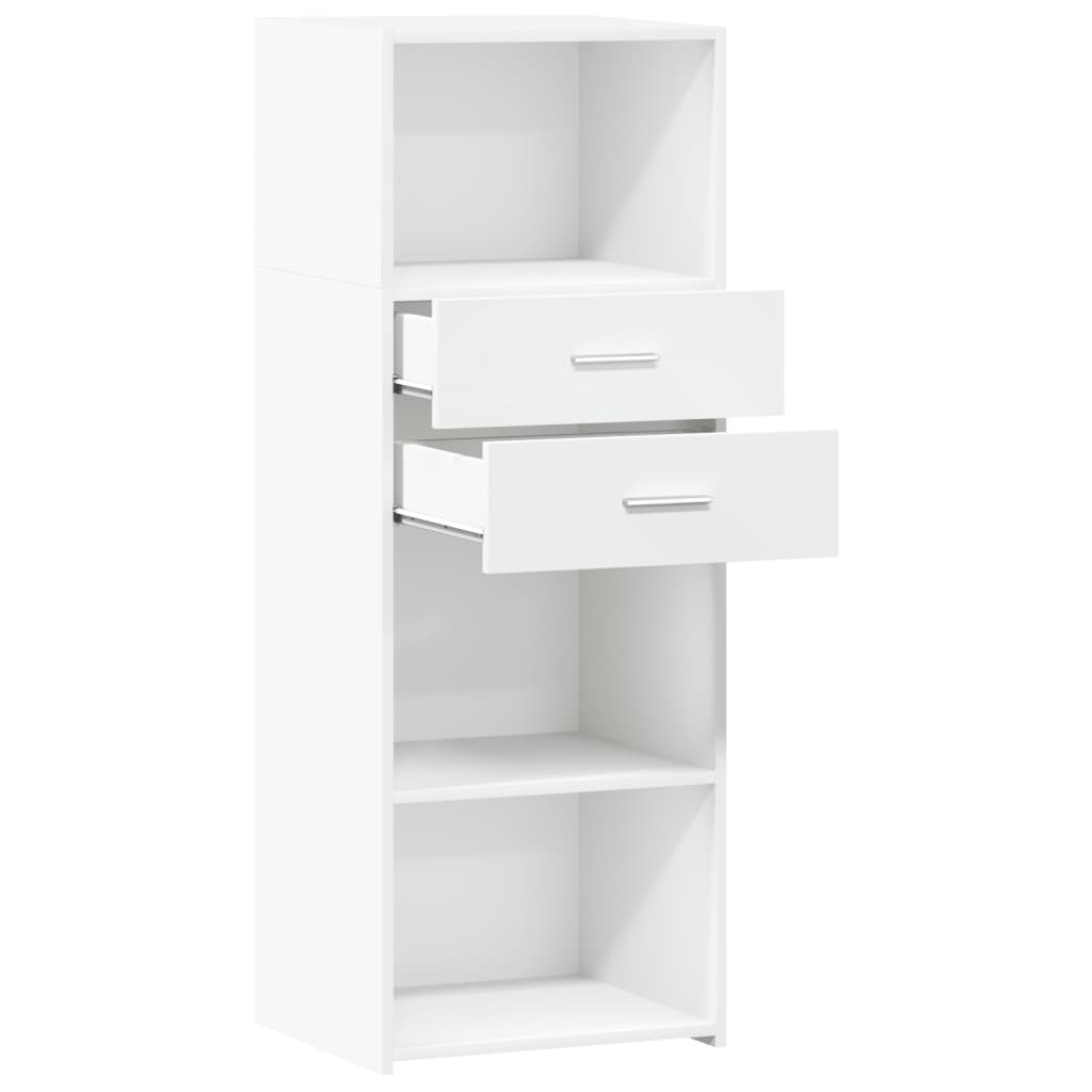 Hoge kast 45x42,5x124 cm bewerkt hout wit