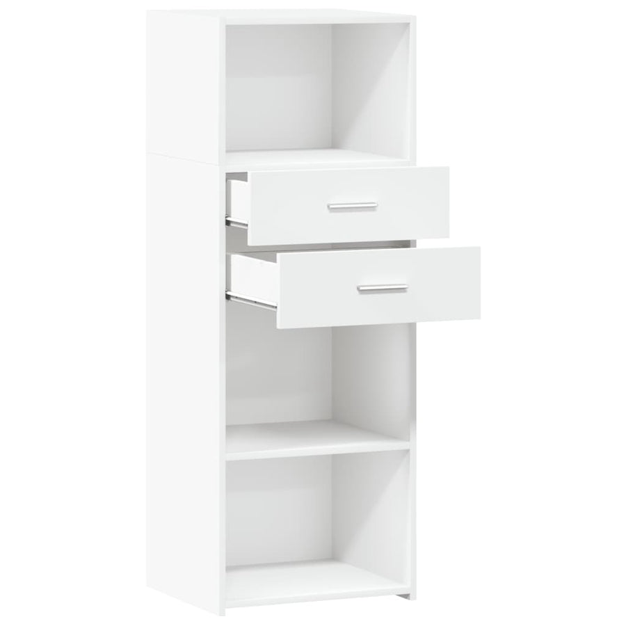 Hoge kast 45x42,5x124 cm bewerkt hout wit