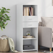 Hoge kast 45x42,5x124 cm bewerkt hout wit